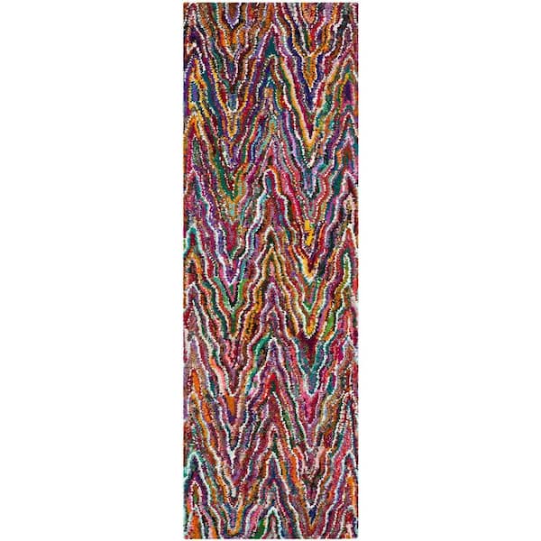 SAFAVIEH Nantucket Multi 2 ft. x 7 ft. Abstract Runner Rug