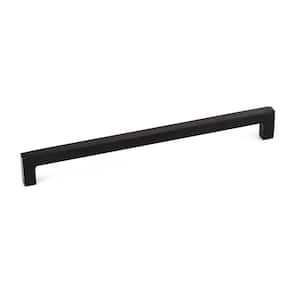 Sheffield Collection 12 5/8 in. (320 mm) Matte Black Traditional Rectangular Barn Door Pull