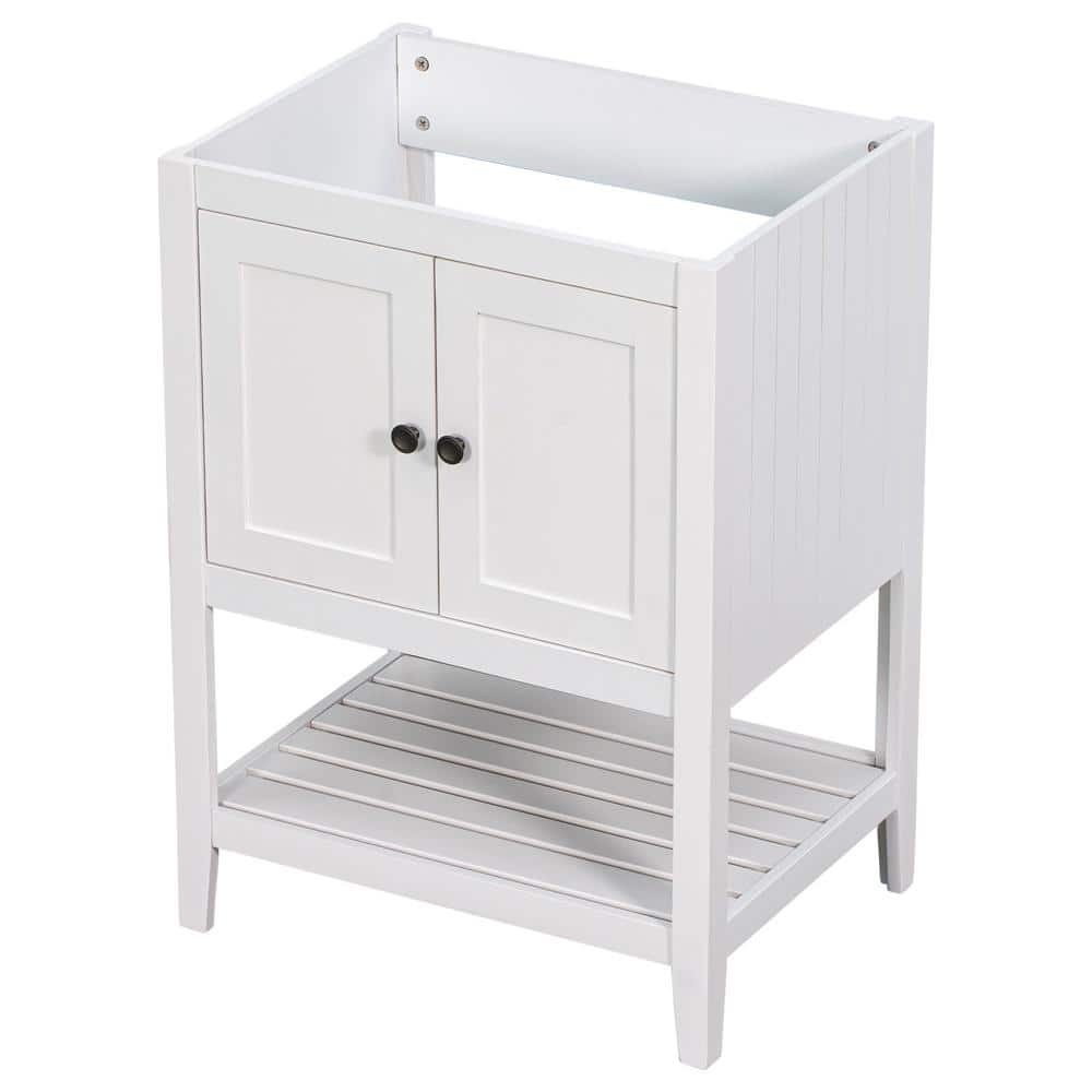 23.70 in. W x 17.80 in. D x 33.00 in. H Bath Vanity Cabinet without Top in White Unassembled price history on PriceWatchPro