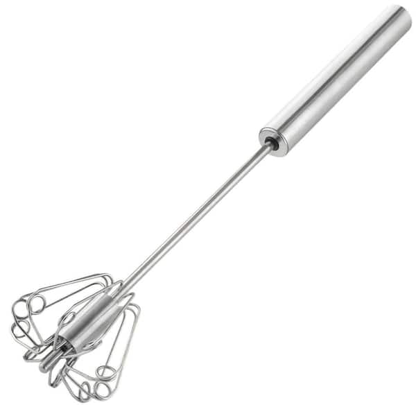 Stainless Steel Push Whisk Manual Egg Beater Hand Mixer for Cooking and Baking