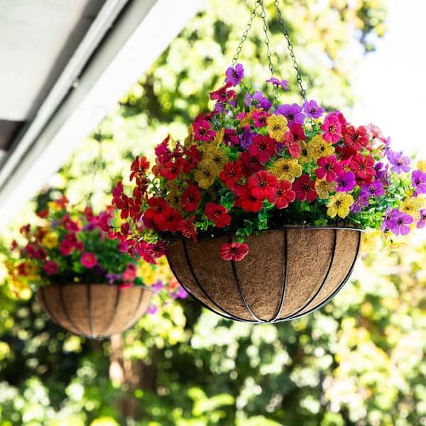 Nearly Natural 24 in. Multi-Colored UV Resistant Artificial Daisy