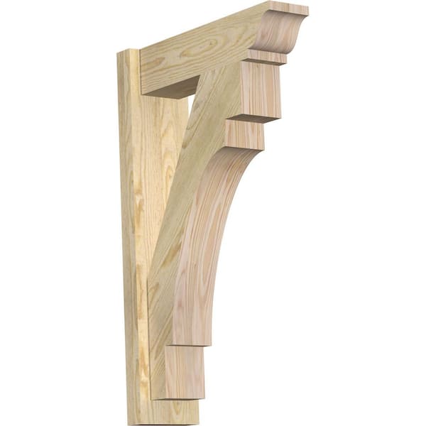 Ekena Millwork 6 in. x 32 in. x 20 in. Douglas Fir Merced Traditional Rough Sawn Outlooker