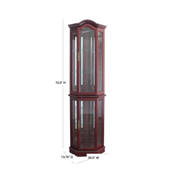 Jenlea floor standing lighted deals corner curio cabinet