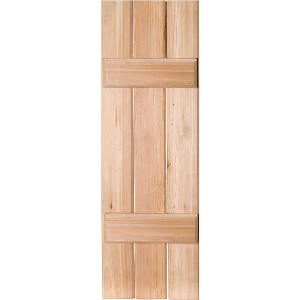 Unfinished Pine Board and Batten Exterior Shutters, 40" x 12"