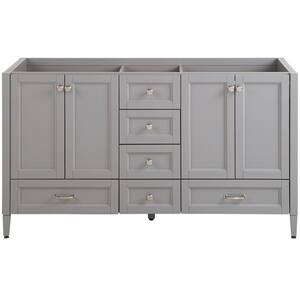 Claxby 60 in. W x 34 in. H x 21 in. D Bath Vanity Cabinet Only in Sterling Gray