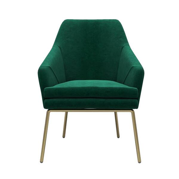 Uixe Blackish Green Gold Legs Accent Chair FOP-MD1403869 - The Home Depot