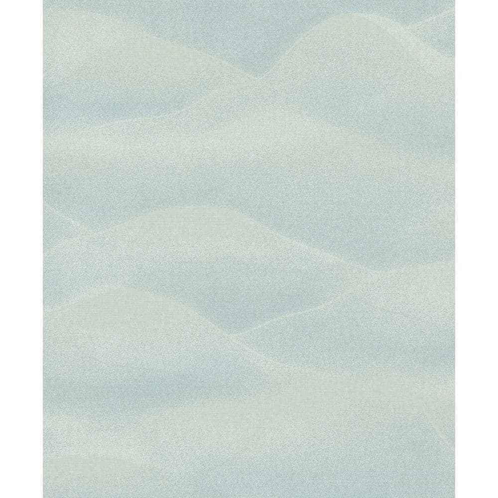Hotel Collection Light Green Rolling Hills Landscape Glitter Finish Non-Pas