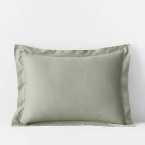 Tarragon Solid 300-Thread Count Rayon Made From Bamboo Cotton Sateen King Sham