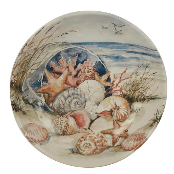 Coastal Landscape 122.70 fl.oz Assorted Colors Earthenware Pasta Bowl