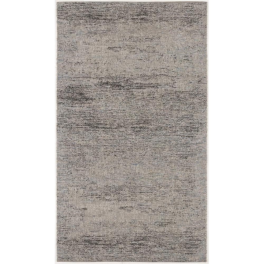 Vista Blue 2 ft. 7 in. x 5 ft. Modern Abstract Area Rug Doormat Entrance Fl