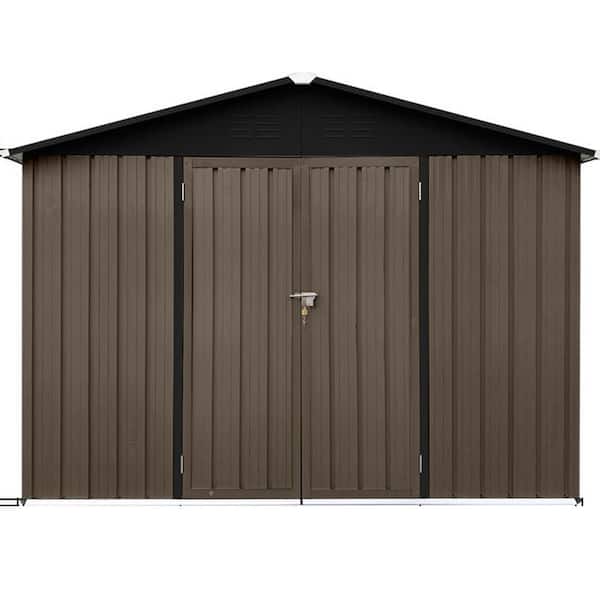 JimsMaison 8 ft. W x 6 ft. D Metal Shed with Lockable Doors(48 sq. ft.)