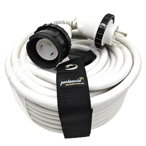 75 ft. 10/3 30 Amp 125-Volt Twist Lock NEMA L5-30 RV/Maine Shore Power Cordsets, Outdoor Boat Extension Cord, White