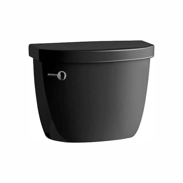 KOHLER Cimarron 1.28 GPF Single Flush Toilet Tank Only with AquaPiston Flushing Technology in Black Black