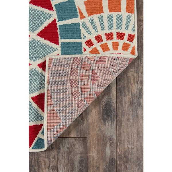 Baja Multi 2. ft X 4 ft. Mosaic Geometric Easy Care Area Rug