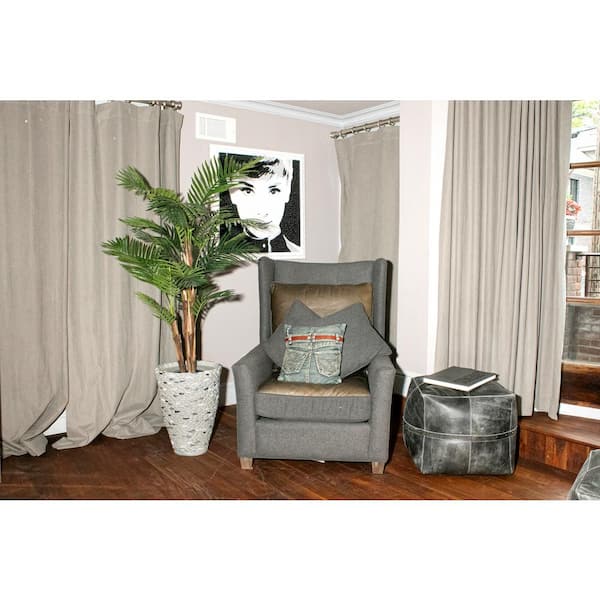 VINTAGE HOME 7 ft. Tall Artificial Faux Real Touch Fern Tree With Fiberstone Planter