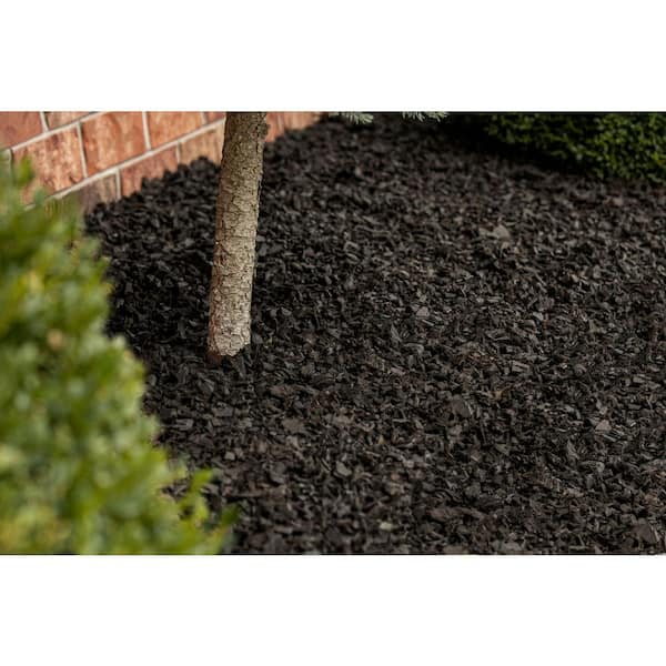 Vigoro 37.5 cu. ft. Black Recycled Rubber Mulch (25 Bags) GN15BK25