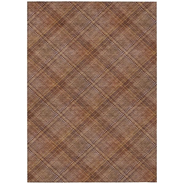 Chantille Machine Washable Indoor/Outdoor Abstract ACN2880 Paprika 9 ft. x 12 ft. Area Rug