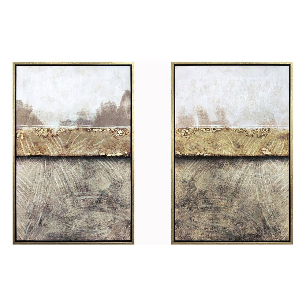 2-Piece Framed Mixed Media Abstract Wall Art 47 in. x 32 in. price history on PriceWatchPro