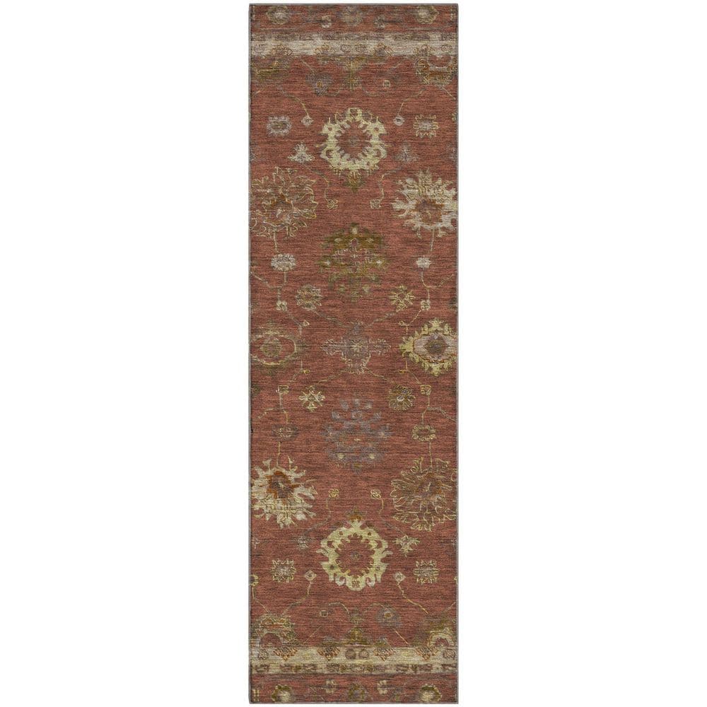 Mayfield Premium Machine Washable Abstract AMF2045 Paprika 2 ft. x 7 ft. Runner Rug price history on PriceWatchPro