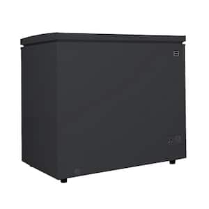 7.1 cu. Ft. Compact Food Storage Manual Chest Freezer in Black