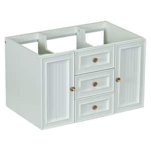 30 in. W x 18 in. D x 18 in. H Wall Mounted Bath Vanity Cabinet without Top in Green with 3-Drawers