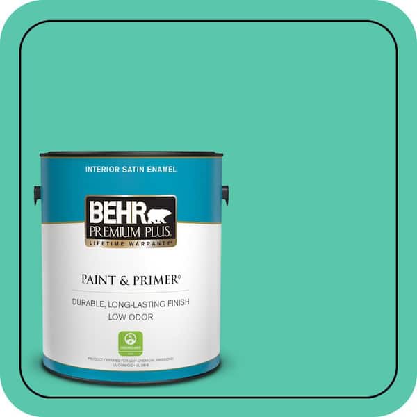 BEHR PREMIUM PLUS 1 gal. #P430-4 Kauai Satin Enamel Low Odor Interior Paint & Primer