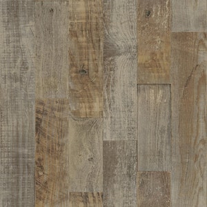 Chebacco Brown Wooden Planks Brown Wallpaper Sample