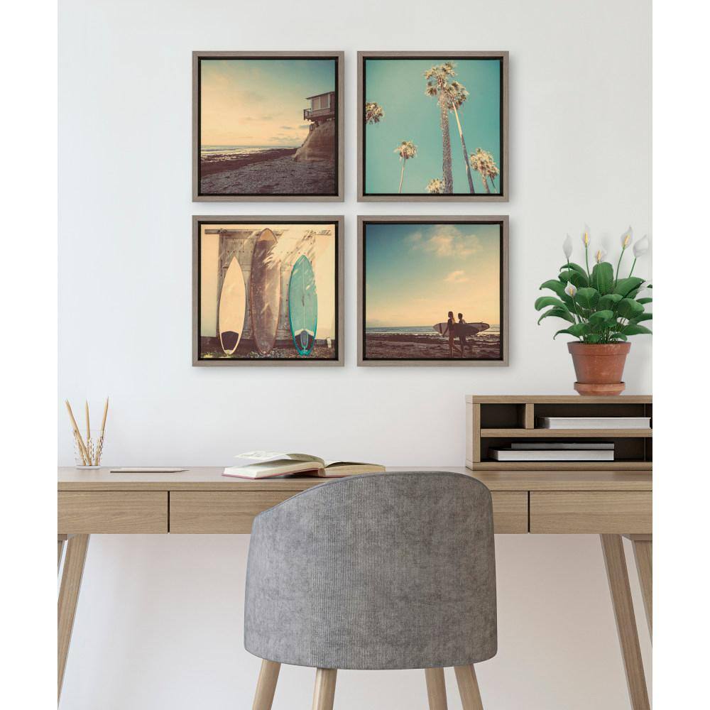 Set of 4 Coastal Landscape Canvas Prints for Nursery