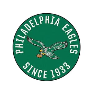 Green 2 ft. 3 in. Round Philadelphia Eagles Vintage Area Rug