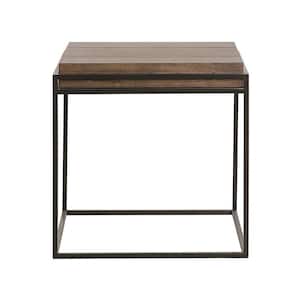 24 in. Old Forest Glen Square Wood Top End Table
