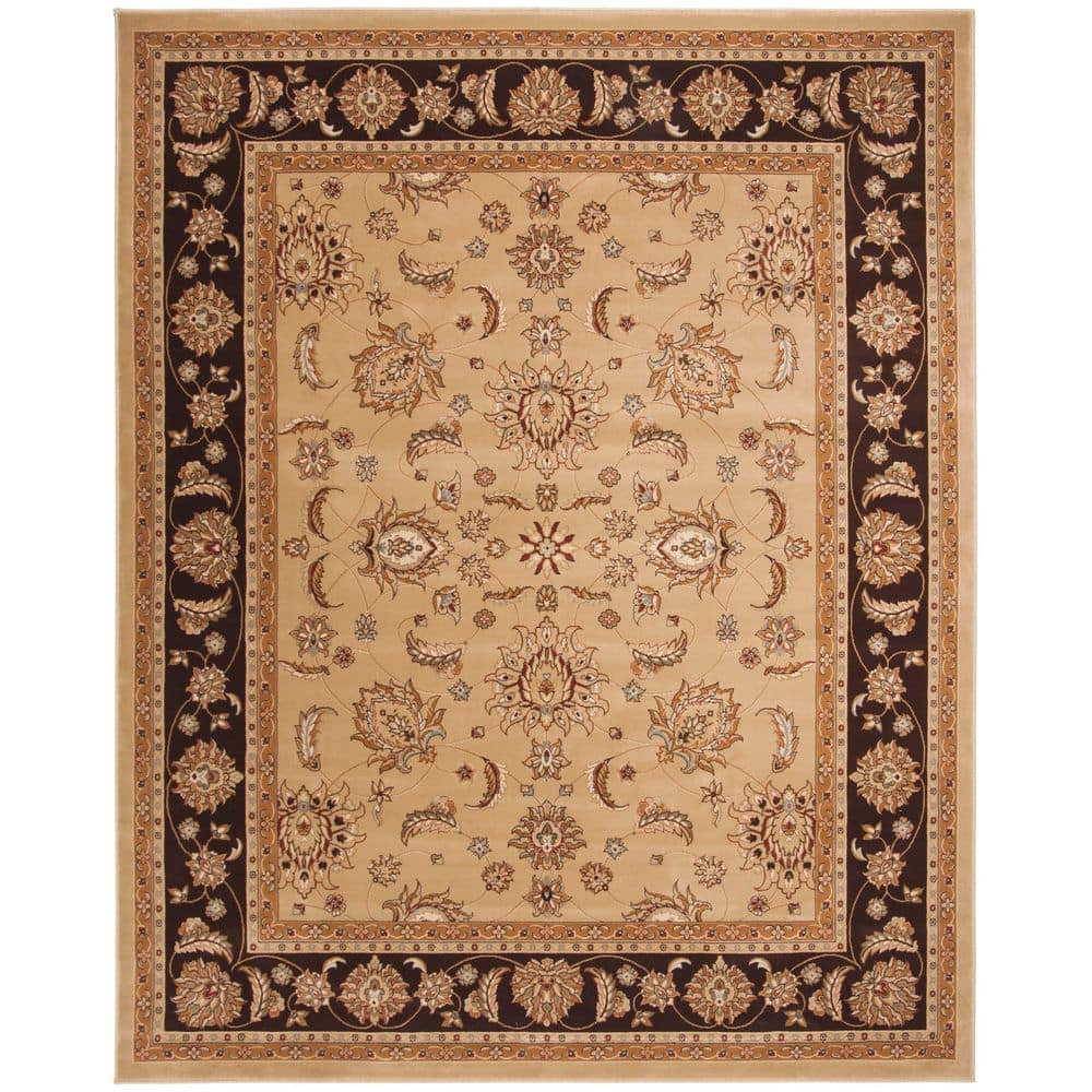 SAFAVIEH Majesty 8 ft. x 10 ft. Camel/Brown Ornate Border Area Rug ...