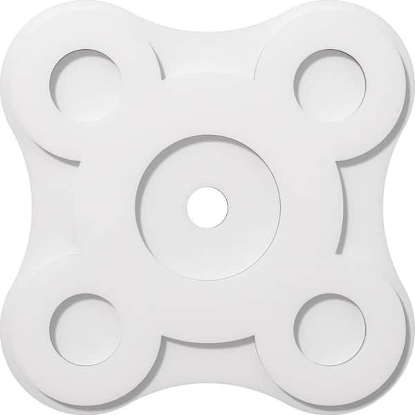 Ekena Millwork 1 in. P X 7 in. C X 20 in. OD X 2 in. ID Luna Architectural Grade PVC Contemporary Ceiling Medallion