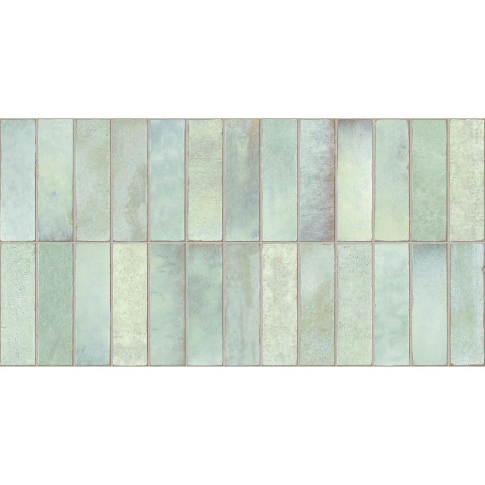 Giorbello Spanish Artis Sage 12 in. x 24 in. Glazed Porcelain Wall