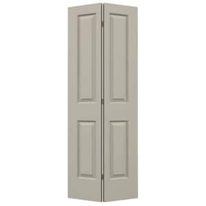 30 in. x 80 in. Carrara 2 Panel Hollow Core Desert Sand Painted Molded Composite Closet Bi-Fold Door