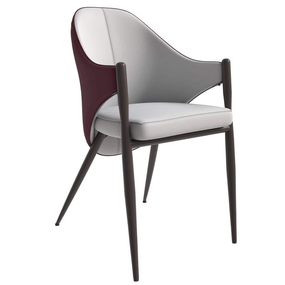 Leisuremod Sante Modern Dining Chair Upholstered in PU Leather with ...