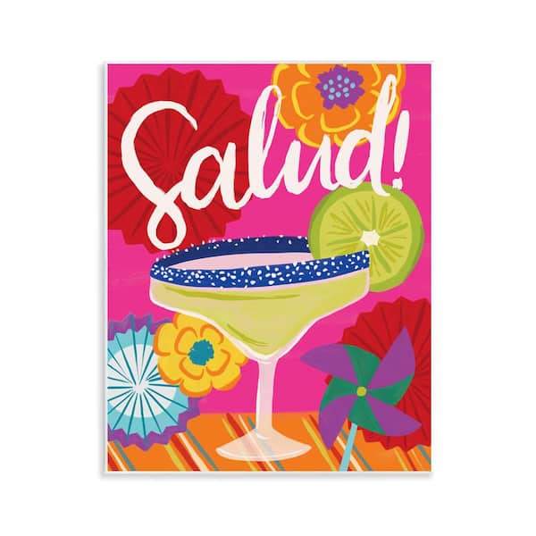 Stupell Industries Salud Margarita Drink by Deborah Curiel Unframed Food Graphic Art Print 14 in. x 11 in.