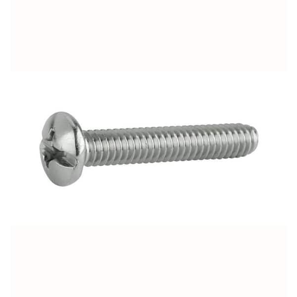 Everbilt #10-24 x 1-1/4 in. Phillips-Slotted Pan-Head Machine Screws (3-Pack)