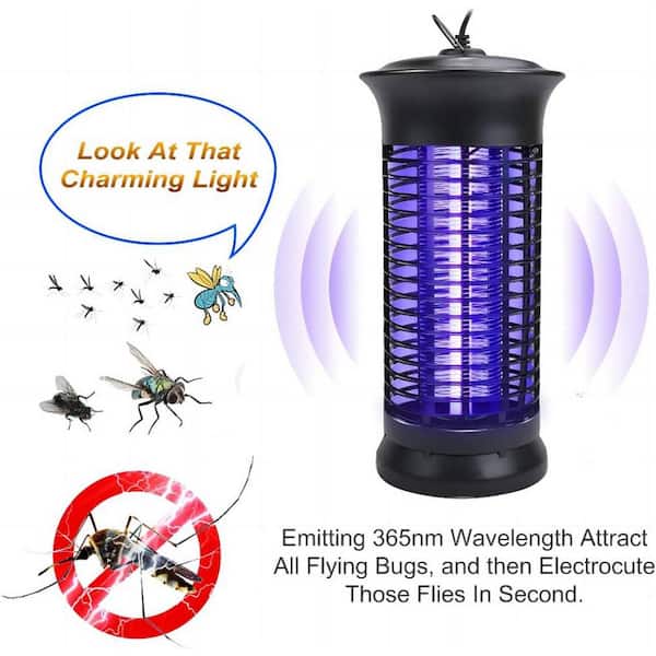 Bug Zapper with Light Sensor, Electric Insect Catcher Waterproof 4200-Volt  Mosquito Zapper Outdoor/Indoor, Repellent