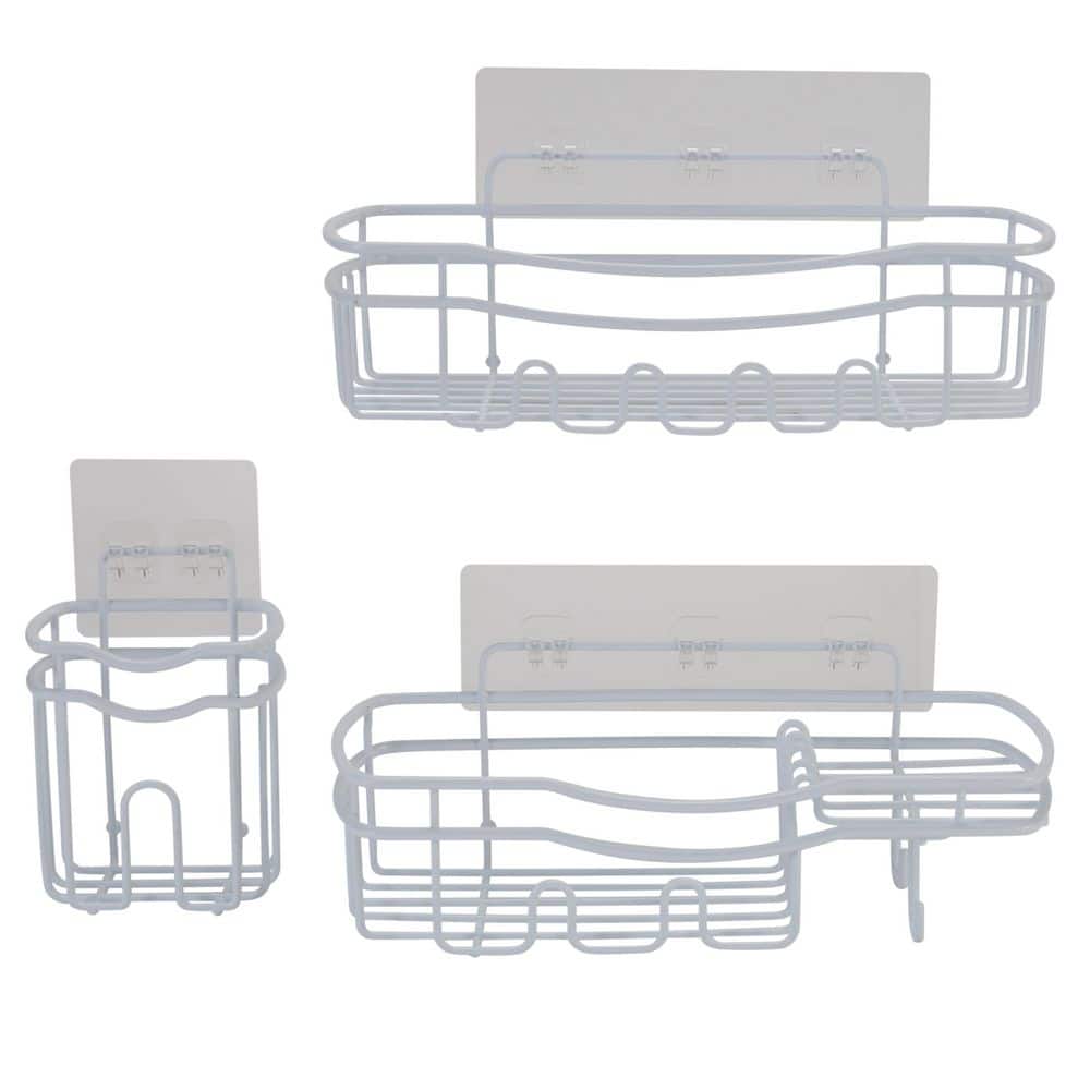 Ultimate 3 Piece Adhesive Mount Shower Caddy Set in White price history on PriceWatchPro