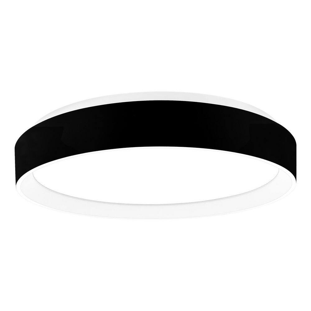 15 In. Integrated LED Round, Matte Black/White Flush Mount Light, 5CCT, 28W, 2000LM, CRI90, Dimmable, Damp Rated price history on PriceWatchPro