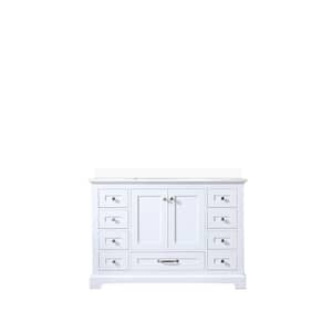Dukes 48 in. W x 22 in. D White Single Bath Vanity and Cultured Marble Top