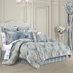 Cesar 4-Piece. Spa Polyester King Comforter Set 96 X 110 in.