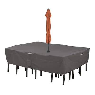 Umbrella Hole Patio Furniture Covers, Rectangular Patio Table Cover With Umbrella Hole