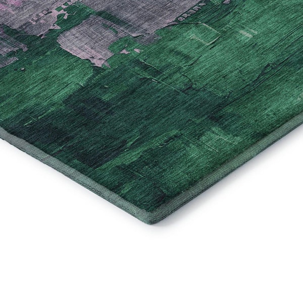 Mayfield Premium Machine Washable Abstract AMF1473 Purple 5 ft. x 7 ft. 6 in. Area Rug