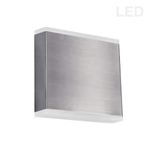 Emery 4.88 in. 2-Lights Satin Chrome LED Wall Sconce