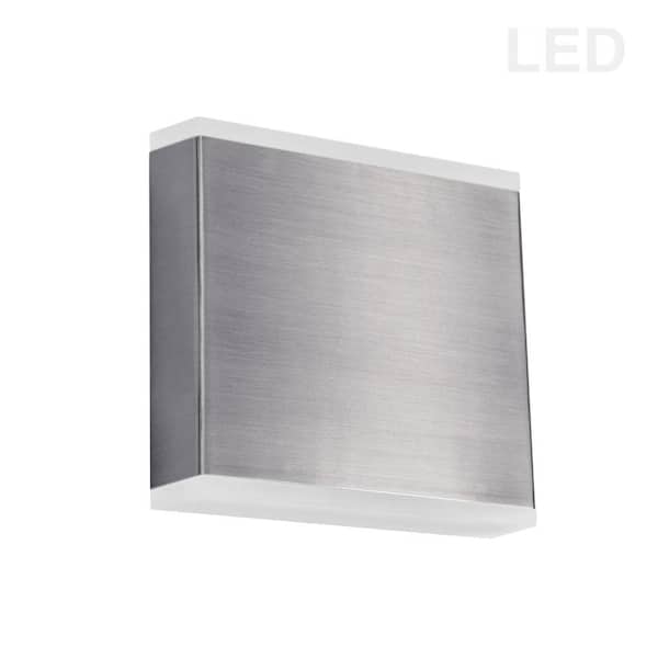Dainolite Emery 4.88 in. 2-Lights Satin Chrome LED Wall Sconce
