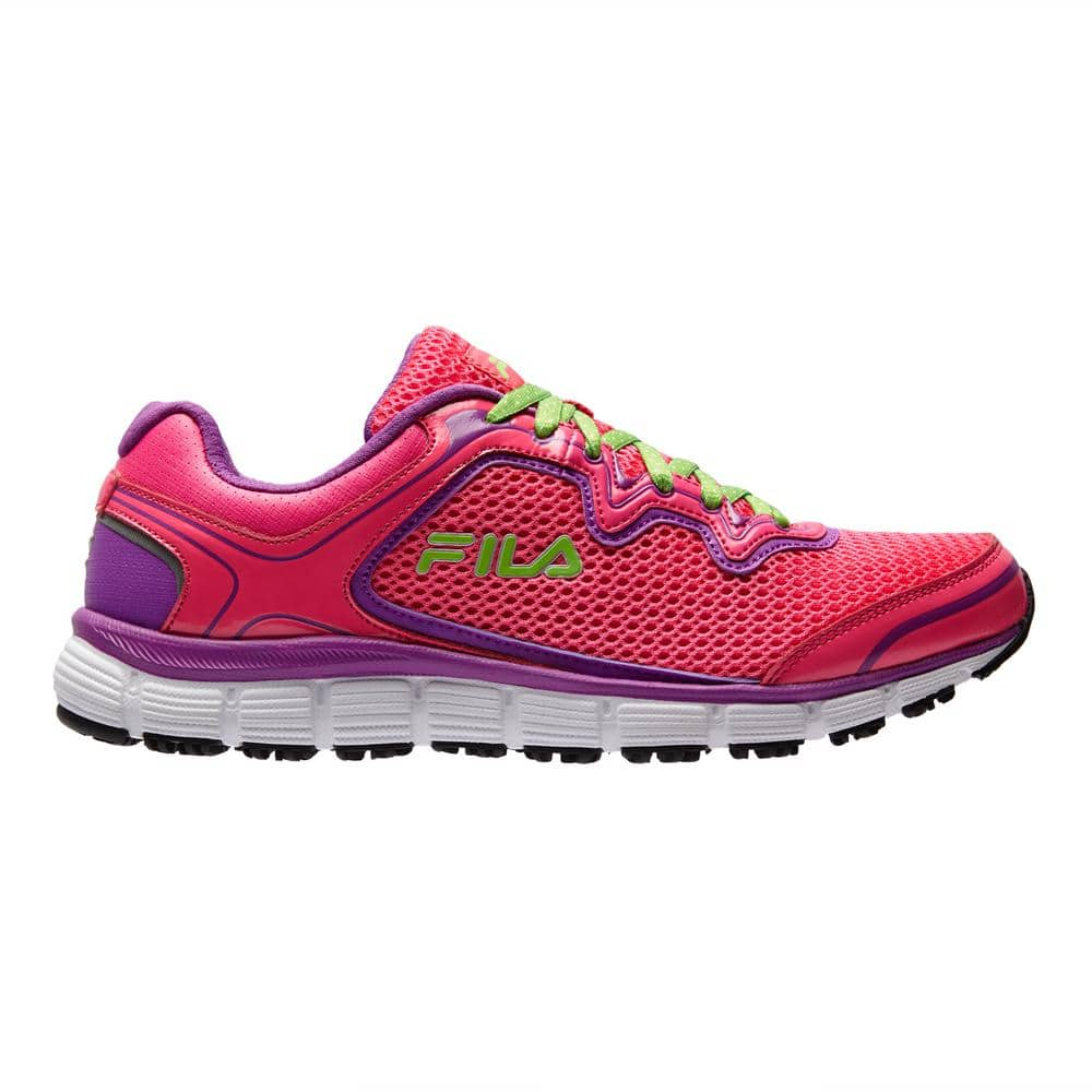 Fila Women s Memory Fresh Start Slip Resistant Athletic Shoes Soft Toe Pink Purple Cactus Flower Size 5.5 M 5SK60136 The Home Depot