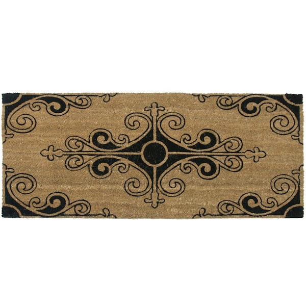 Rubber-Cal Traditional Fleur de Lis 24 in. x 57 in. French Mat