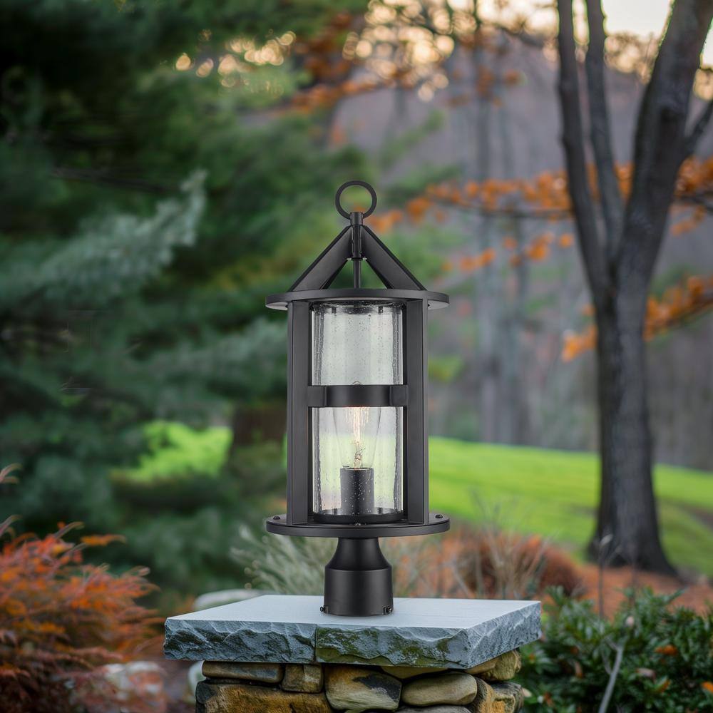 ライト・ランタン The Prism black label style Bel Air Lighting Prado 19.75 in. 1-Light Black Metal Hardwired