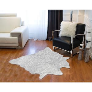 FAUX COWHIDE GRAY 4.25ft. X 5 ft. AREA RUG